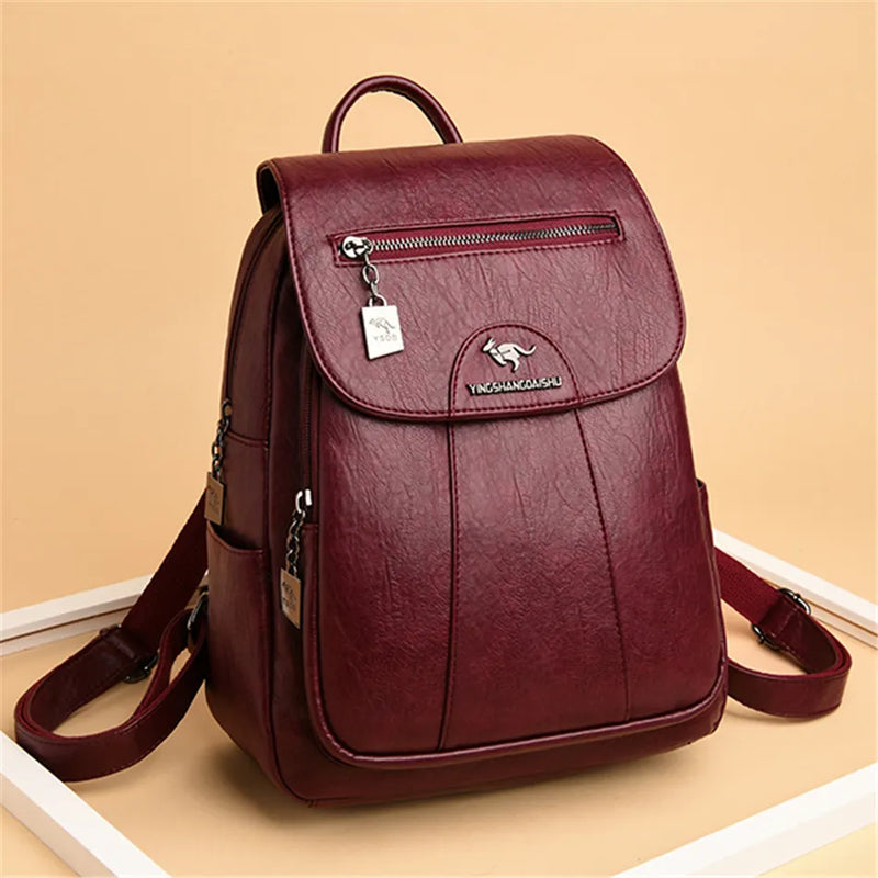 Mochila de couro de ovelha New High |FDalza.Store - F.dalza