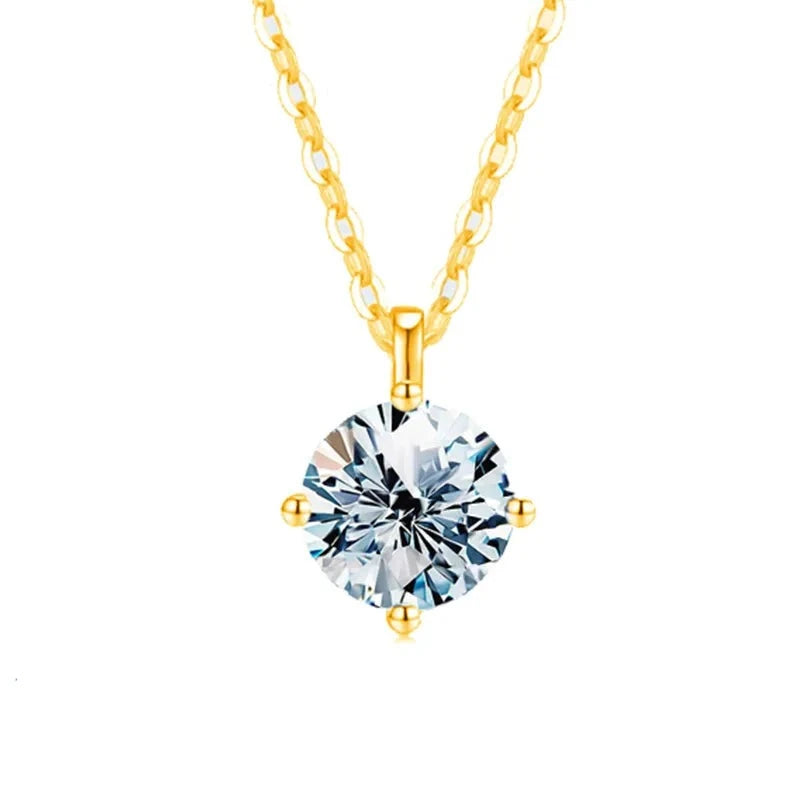 Colar GRA Luxury com diamante de moissanite prata esterlina real 925 |FDalza.Store - F.dalza