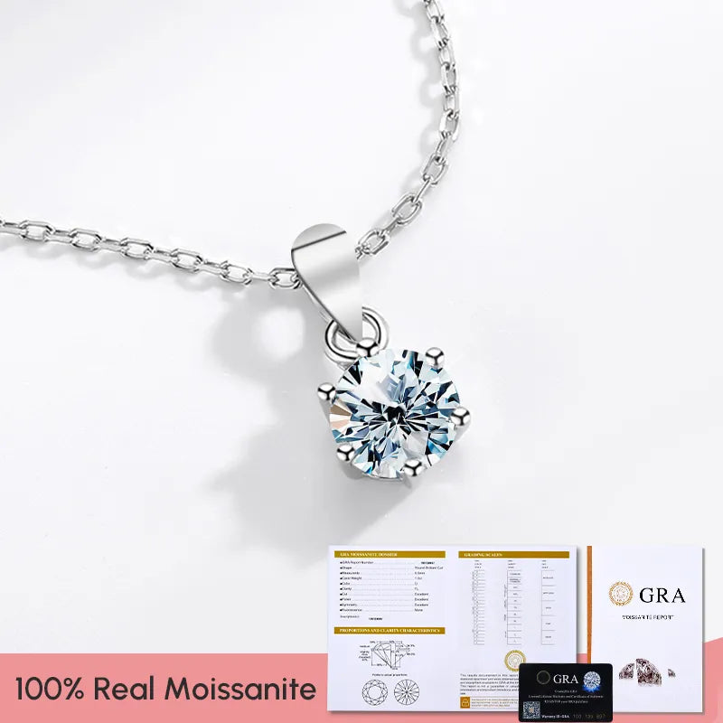 Colar diamante real moissanita women GRA 1CT-3CT| FDalza.Store - F.dalza