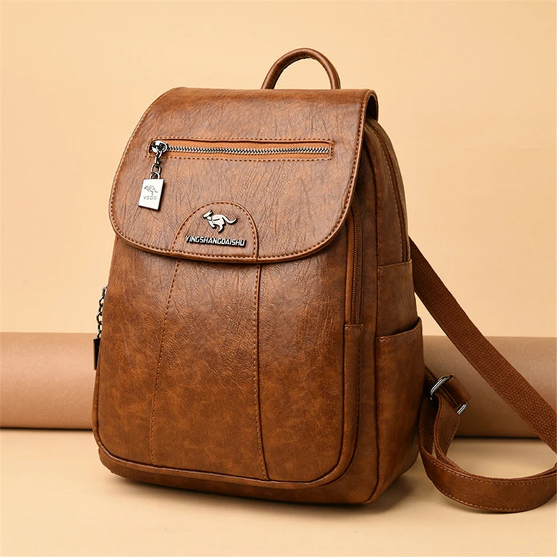 Mochila de couro de ovelha New High |FDalza.Store - F.dalza