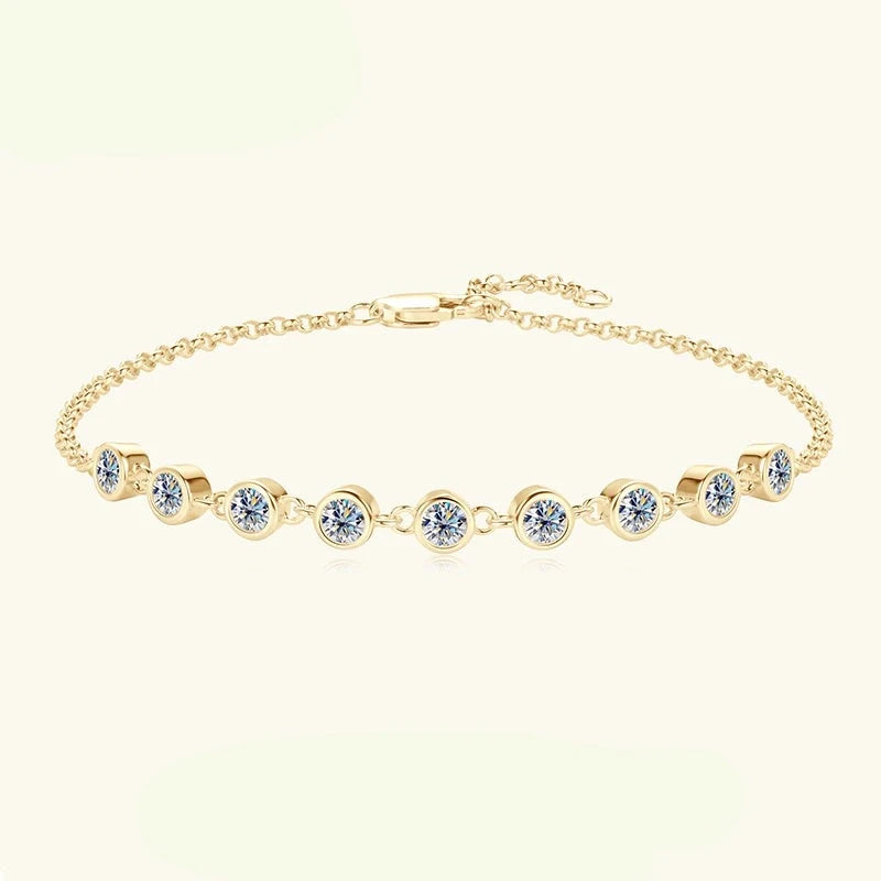 Bracelete com pedras de moissanite|FDalza.Store - F.dalza